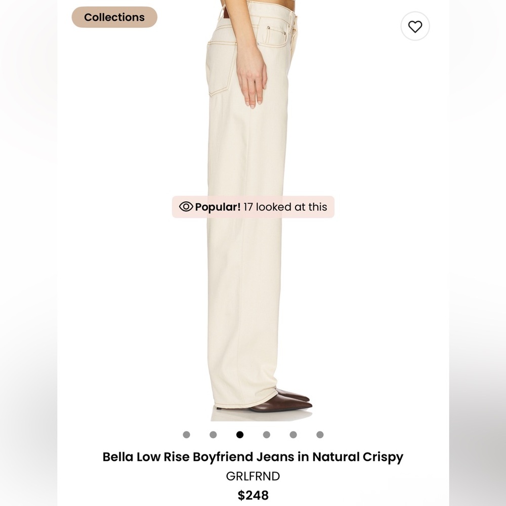 GRLFRND Boyfriend Jeans in Cream - Picture 6 of 16
